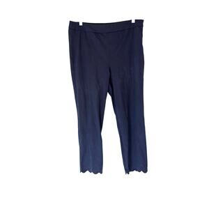 Talbots Navy Blue Career Office Business Chatham Crop Dress Pants Size 8